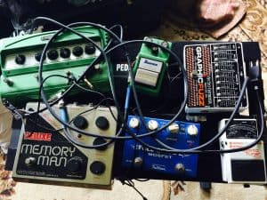 pedal board with Tube Screamer
